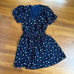 Madewell floral fit and flare dress